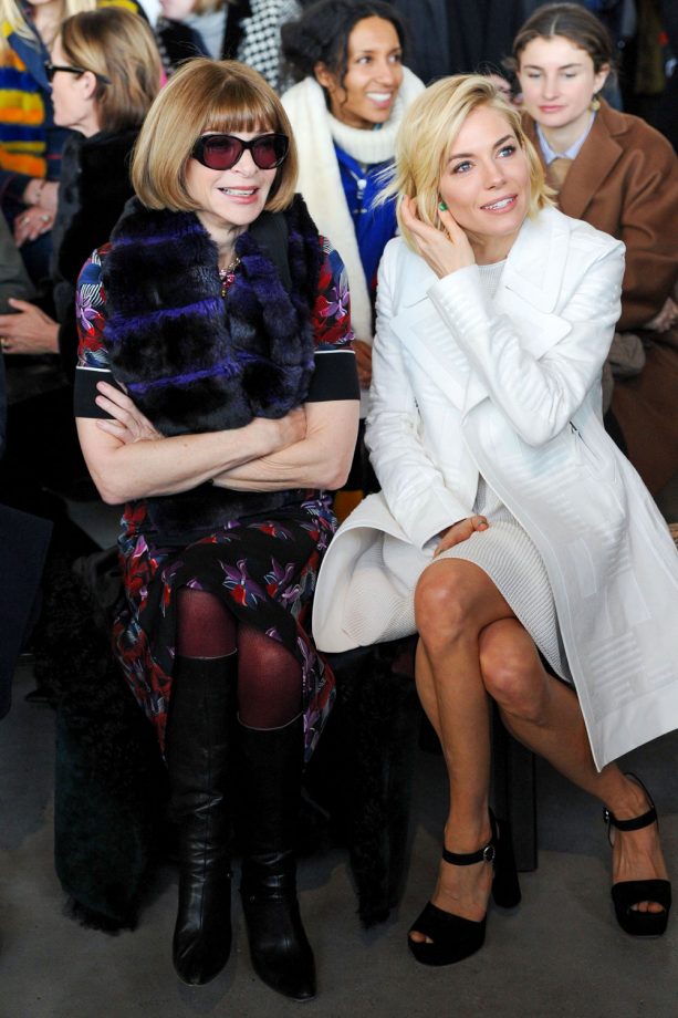 Anna Wintour And Sienna Miller At Calvin Klein Show, 2015