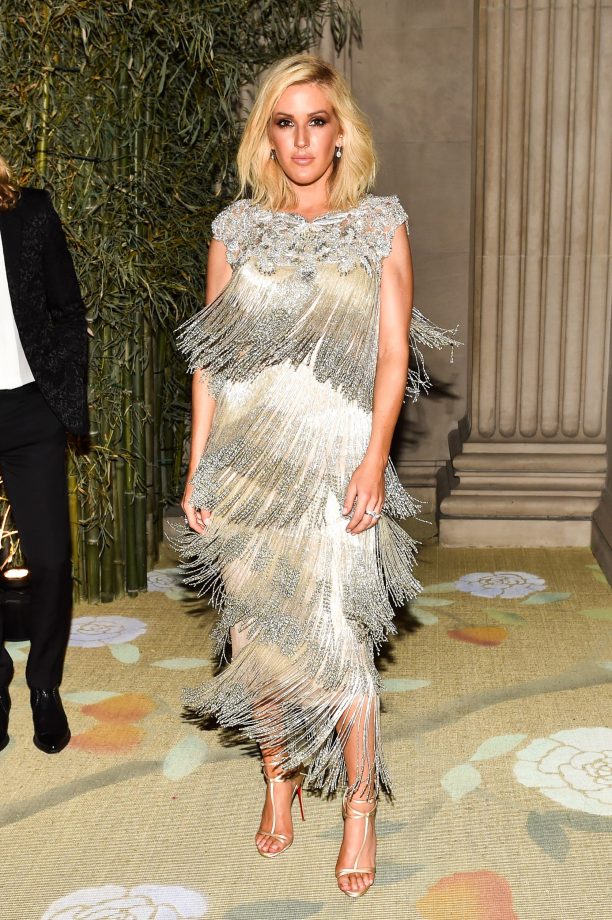 Ellie Goulding Wearing Marchesa To The Met Gala In New York, 2015