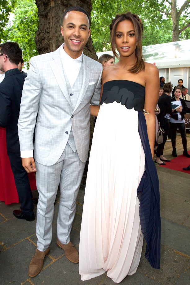 Marvin Humes Looks Dapper In This Pale Chequed Suit To A Women Of The Year Awards, 2015