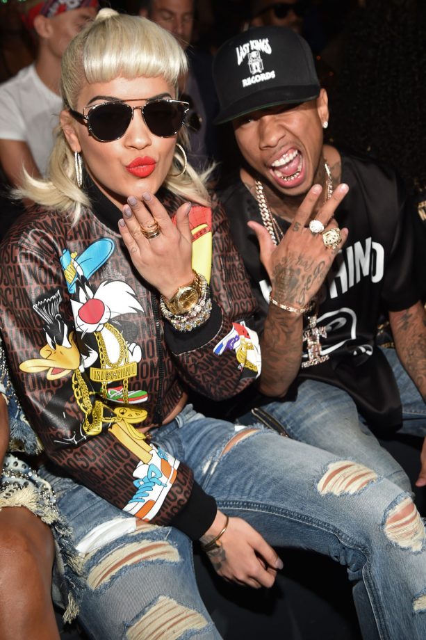 Rita Ora And Tyga Take On The FROW At Jeremy Scott, 2015