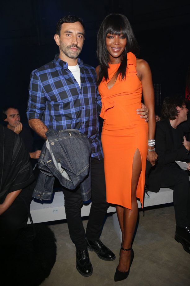 Riccardo Tisci And Naomi Campbell Front Row At The Versace Show, 2015