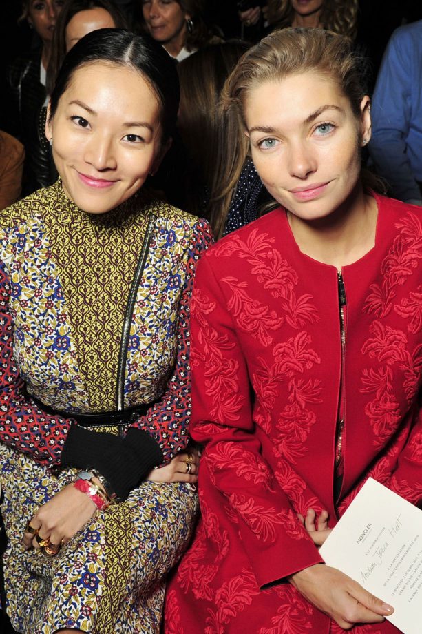 Tina Leung And Jessica Hart At Moncler Gamme Rouge, 2015