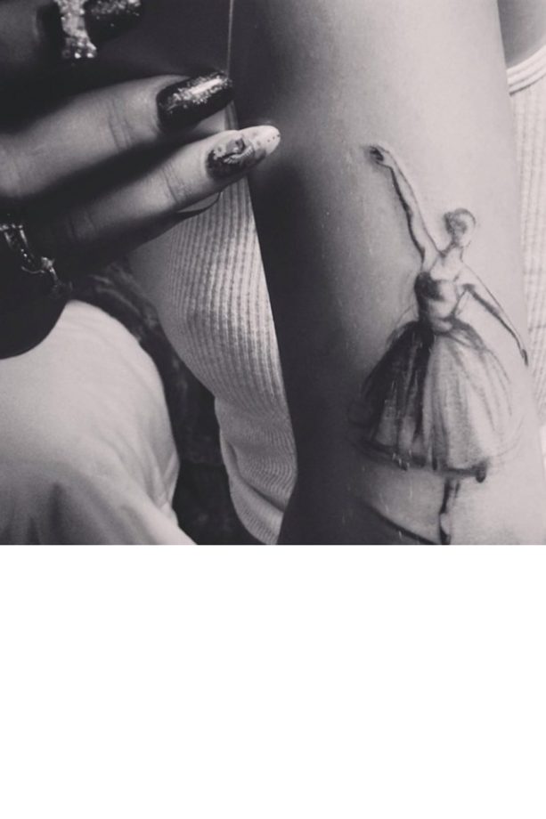 Rita Ora's Ballerina Arm Tattoo, 2014