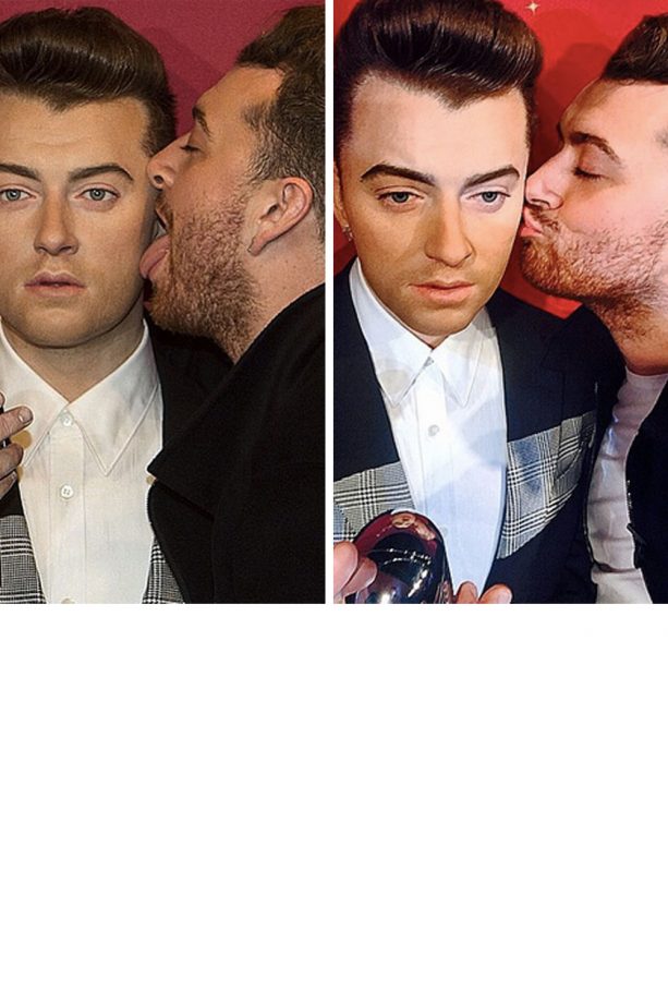 Sam Smith Meets His New Waxwork, 2015