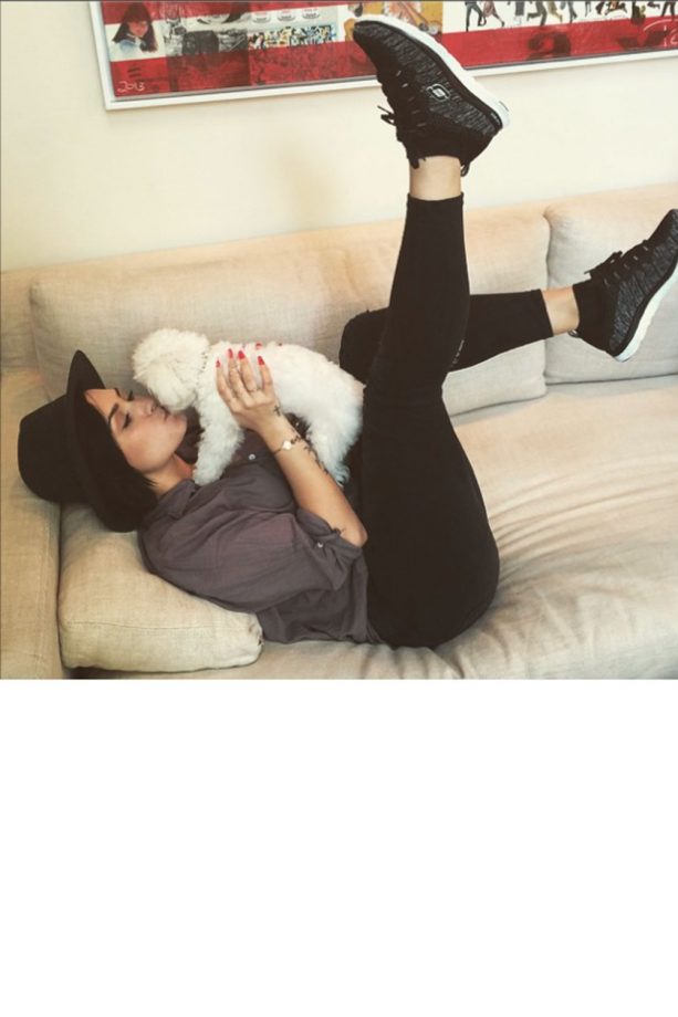 Demi Lovato Shows Her Playful Side With Her Puppy Buddy, 2015