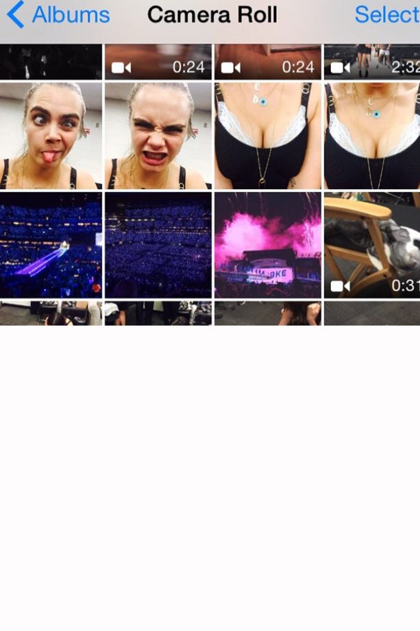 Taylor Swift Shows What Happens When Pal Cara Delevingne Steals Her Phone, 2015