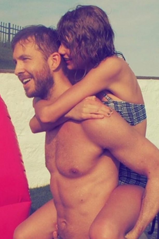Taylor Swift And Calvin Harris Have A Sweet Embrace At Their 4th Of July Pool Party, 2015