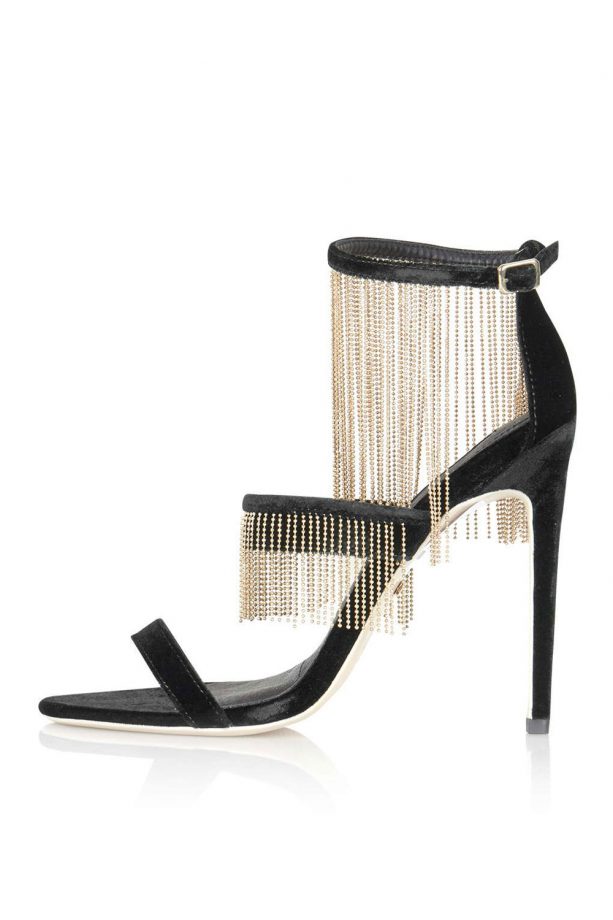 Topshop Black Chain Skinny Sandals, £68