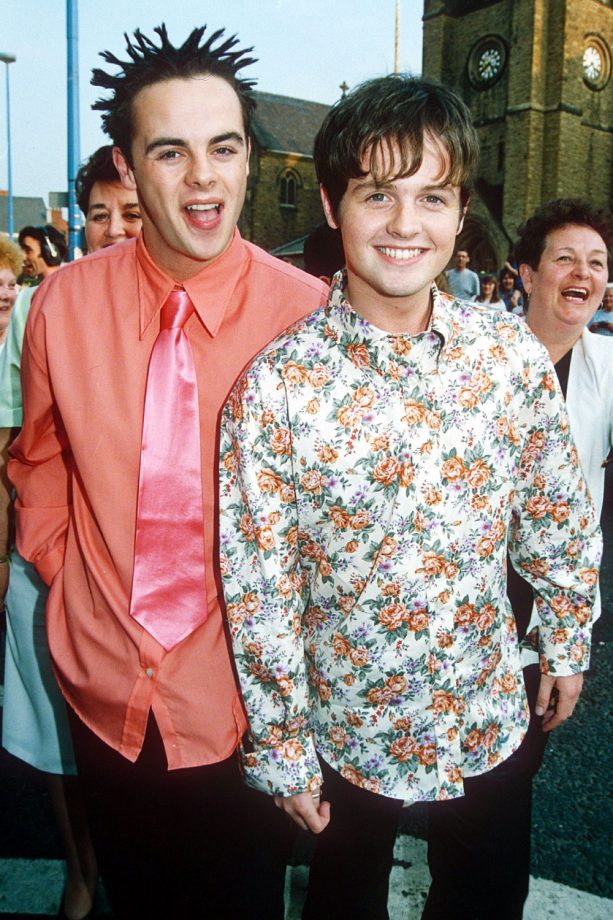 Ant & Dec With Incredible Hair And Impeccable Style Arrive To The 'Summer Holiday' Musical In Blackpool, 1996'