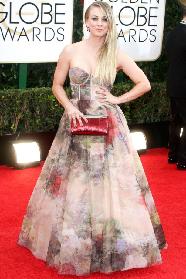 Kaley Cuoco Attends The Golden Globe Awards In LA, 2014