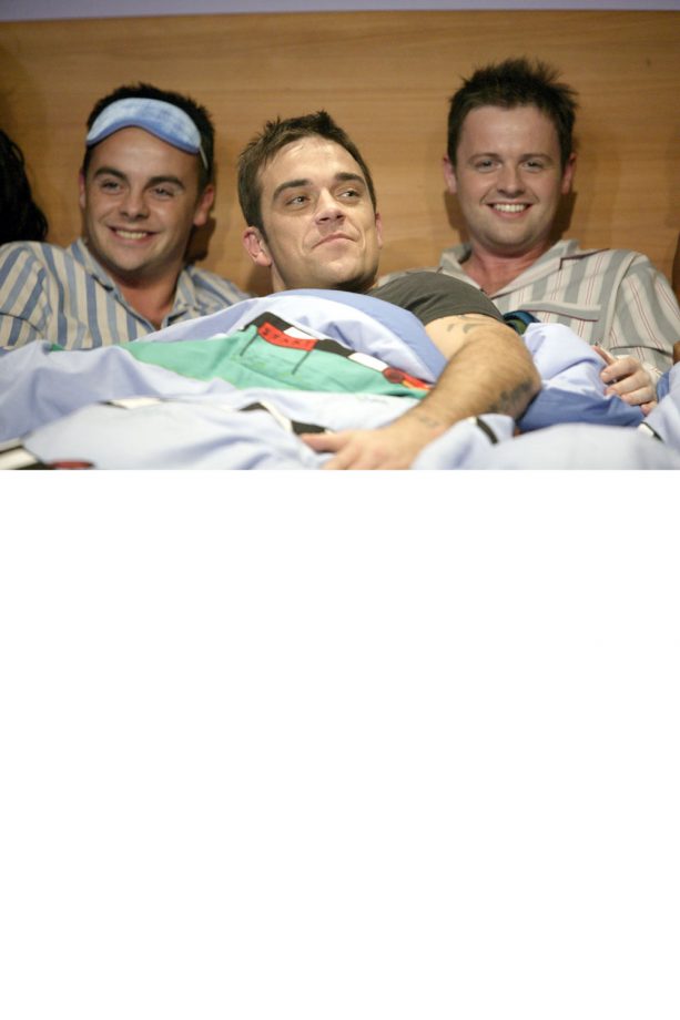 Ant & Dec With Their BFF Robbie Williams During A Sketch For 'Saturday Night Takeaway' TV Show, 2004