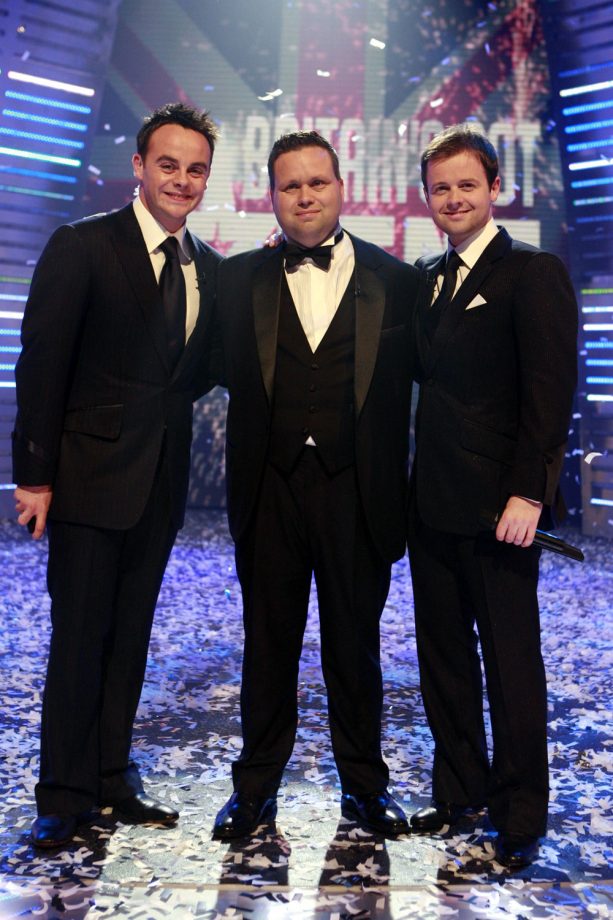 Ant & Dec Celebrate Paul Potts Winning The First Ever 'Britain's Got Talent' TV Show, 2007