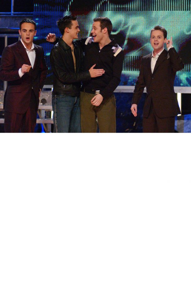Ant & Dec Announce Will Young As The Winner Of The First Ever 'Pop Idol' TV Show Whilst Gareth Gates Came Second, 2002