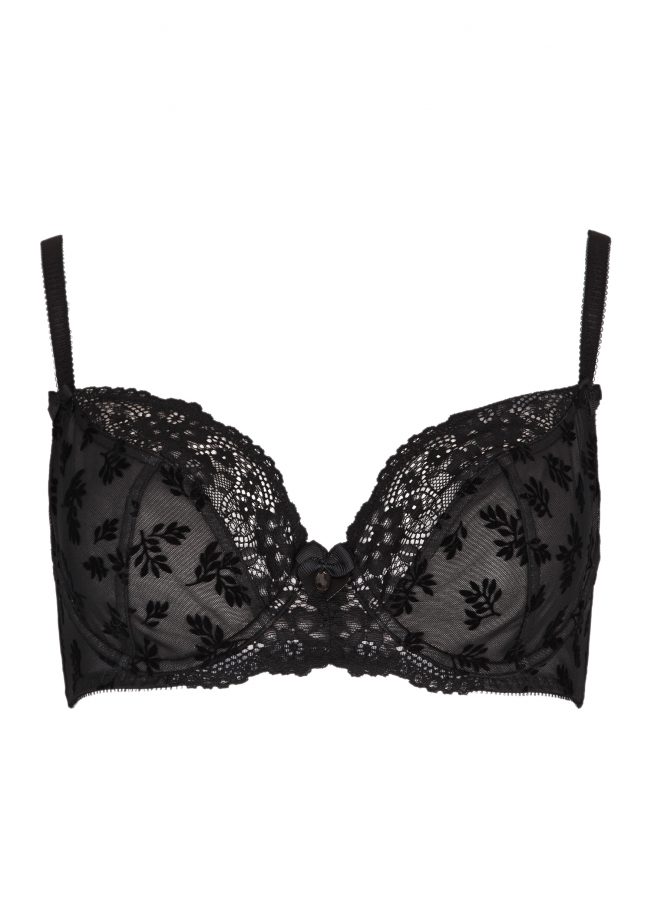 Tu At Sainsbury's Black Mesh And Lace Bra