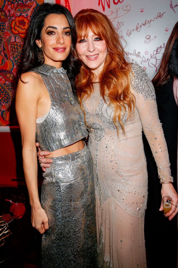 Charlotte Tilbury And Amal Clooney Bring A Little Sparkle To Charlotte's Christmas Party And Store Launch, 2015