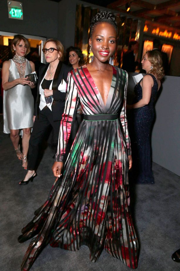 Lupita Nyong'o Brings Some Glamour To The Oscars After Party, 2015
