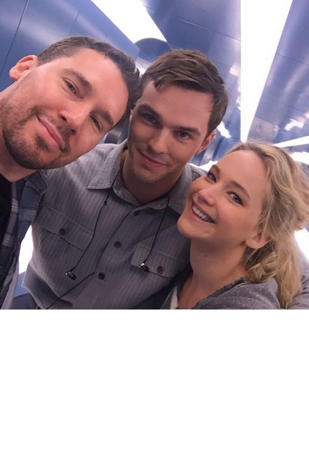 Jennifer Lawrence And Nicholas Hoult Are Seen Looking Happy Posing Together On The Set Of X-Men: Apocolypse, 2015
