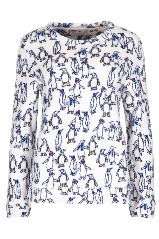 Tu At Sainsbury's Womens Penguin Pyjama Top
