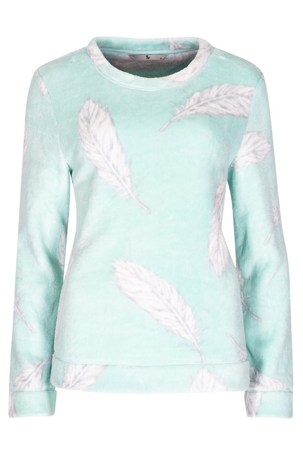 Tu At Sainsbury's Feather Print Pyjama Top