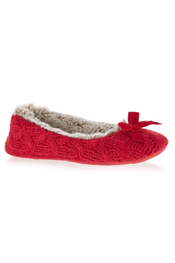 Tu At Sainsbury's Womens Knitted Slippers
