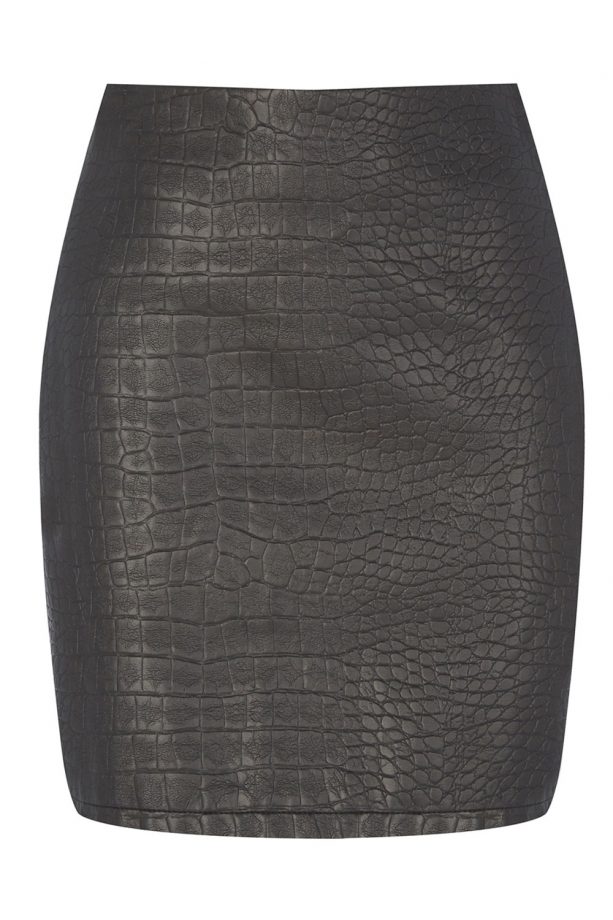 Warehouse Croc Faux Leather Skirt, £38