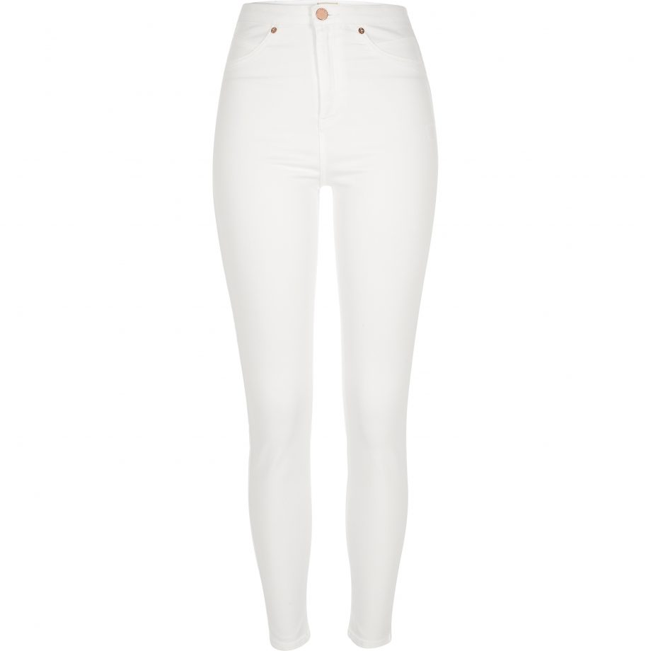 River Island White High Waisted Molly Jeggings, £40
