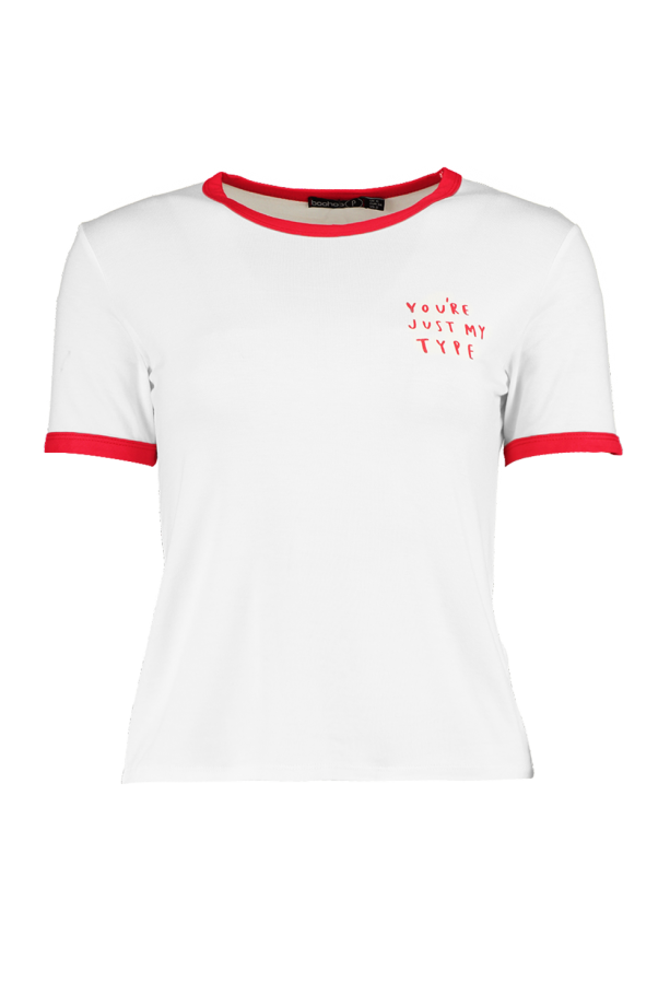 Slogan Tee, £8, Boohoo