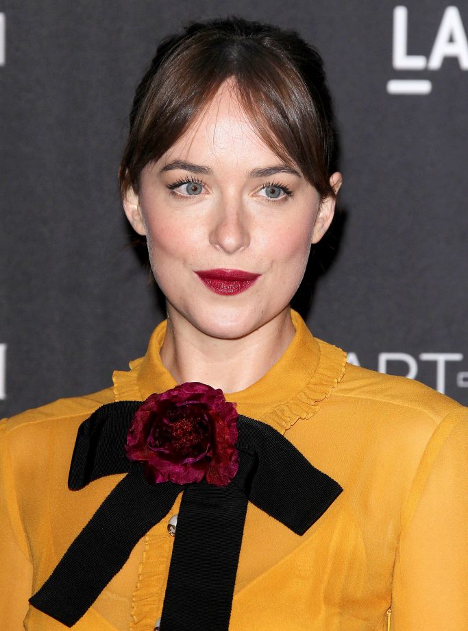 Dakota Johnson Has A Playful Parted Fringe, 2015
