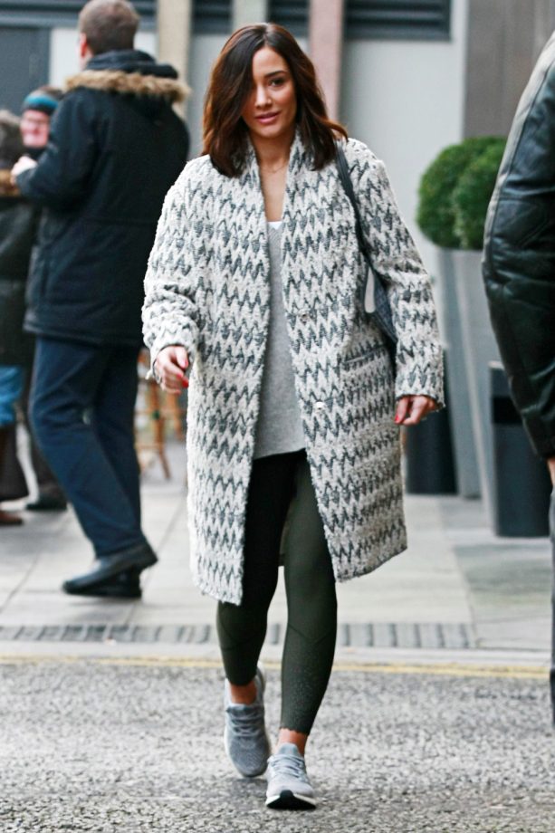 Frankie Bridge Wraps Up For Winter In A Statement Coat And Trainers, 2016