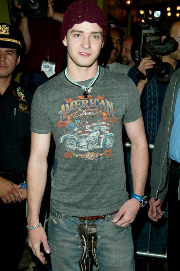 Justin Timberlake at the opening night performance of 'Rent', 2002