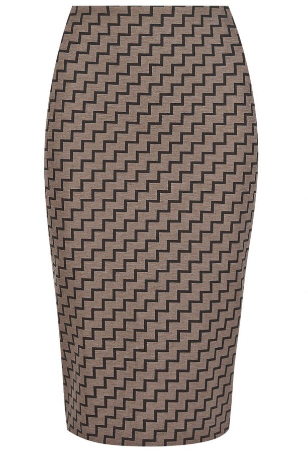 M&S Diagonal Chevron Print Pencil Skirt, £35