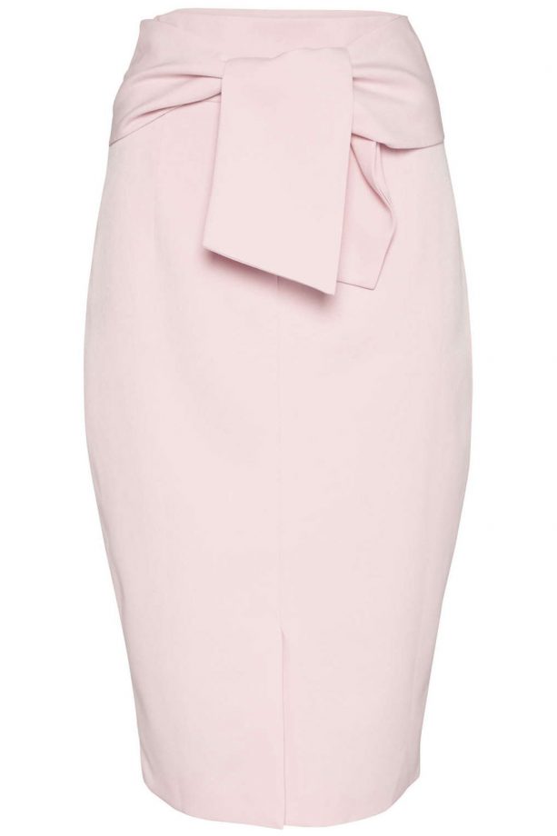 Topshop Blush Tie Detail Pencil Skirt By Lavish Alice, £45