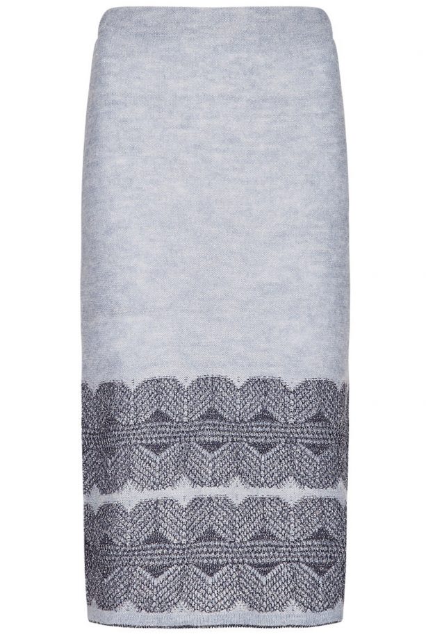 M&S Metallic Effect Knitted Pencil Skirt With Wool, £45