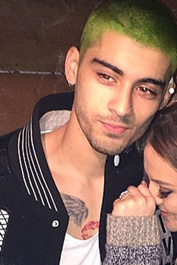 Zayn Malik Experiments With Green Hair On Instagram, 2015