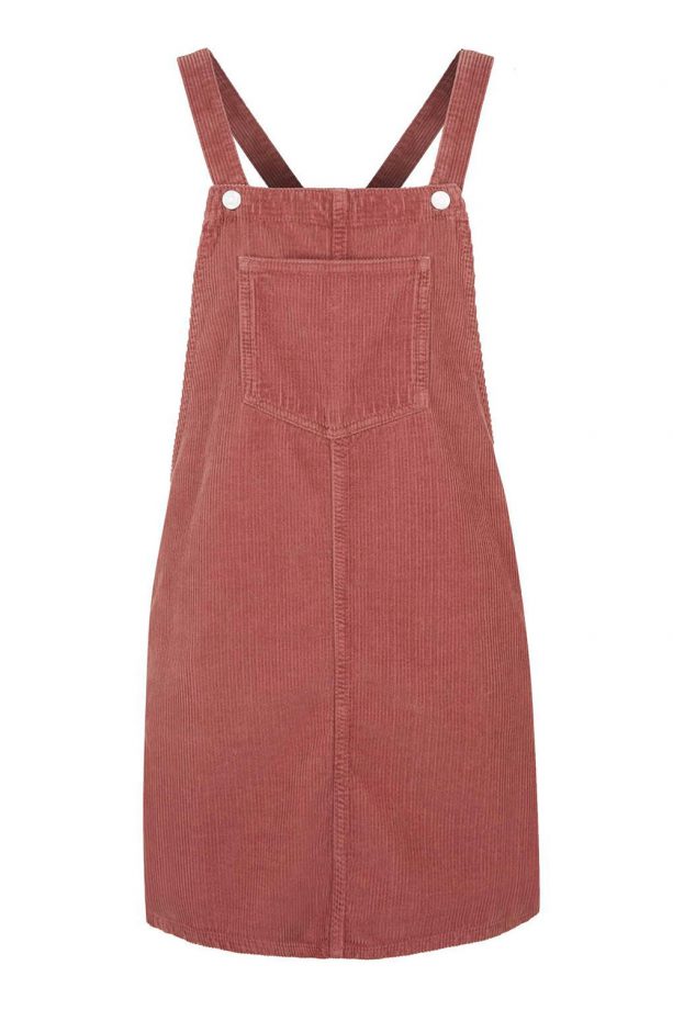 Topshop Dusty Pink Cord Pinafore Dress, £39