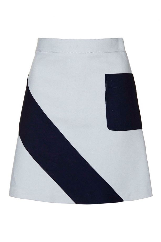Topshop Mega Crepe Panel A-Line Mini Skirt, £38