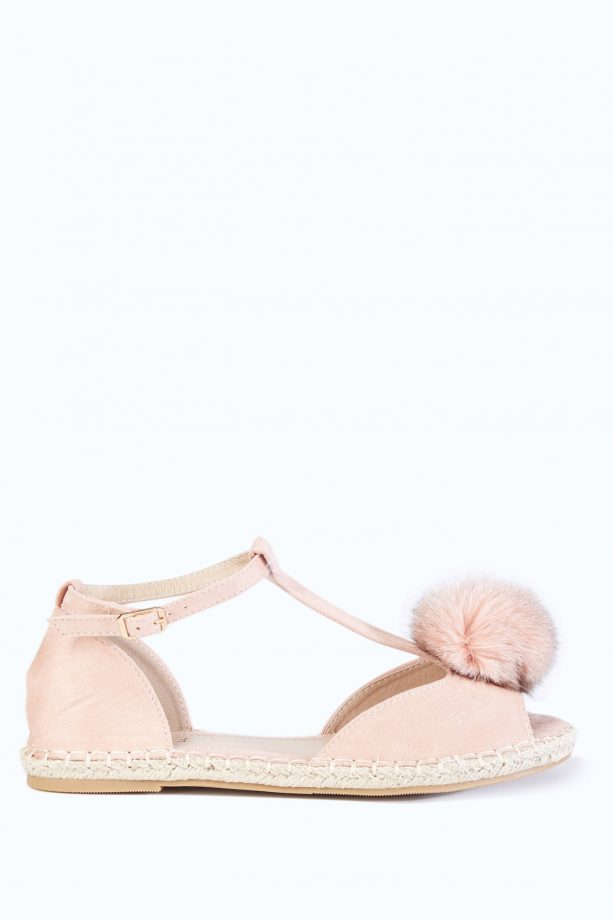 I Saw It First Pink Pom Pom Flats, £20
