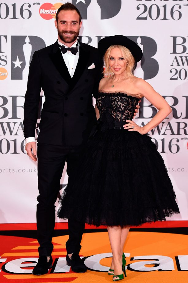 Kylie Minogue Brings Her New Fiancé Joshua Sasse To The Brit Awards, 2016