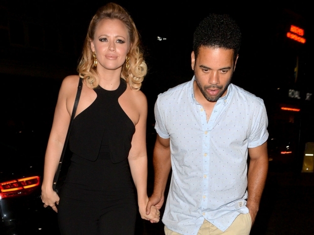 Kimberley Walsh and Justin Scott