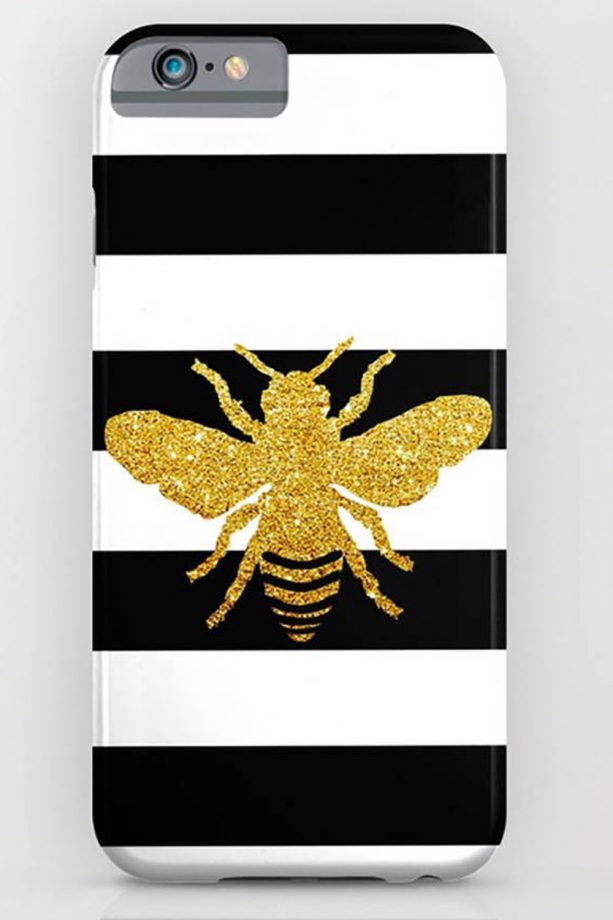 Indira Albert Golden Glitter Honeybee Phone Case iPhone, £29