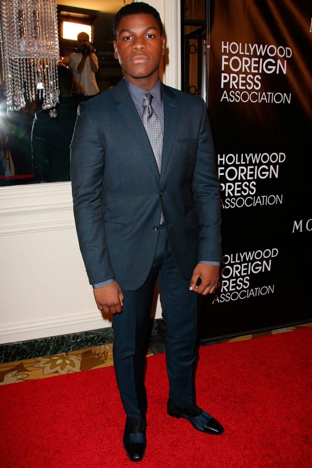 John Boyega Hits The Red Carpet For The HFPA Grants Banquet Dinner In LA, 2015