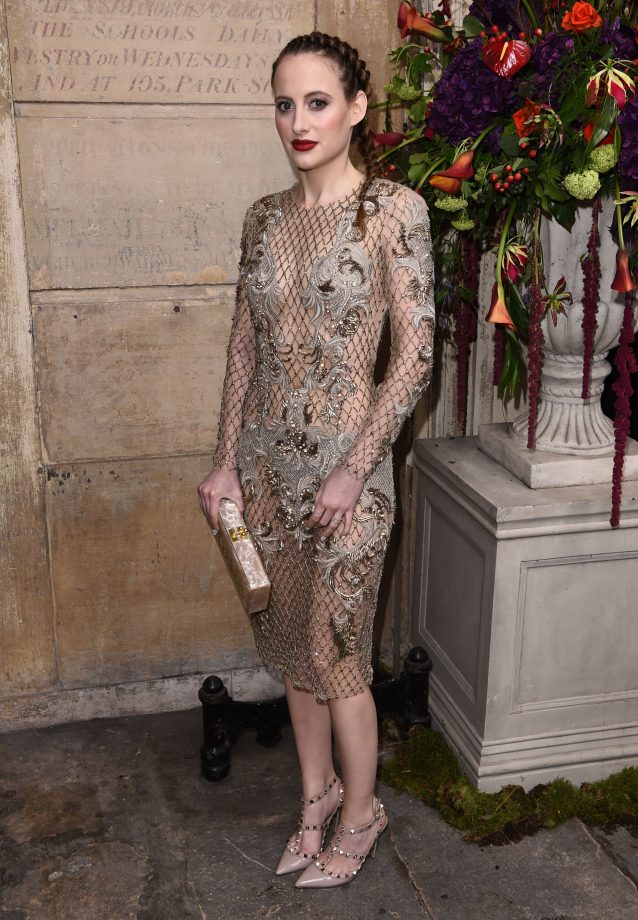 Rosie Fortescue Rocks This Sheer Dress At The Julien MacDonald Show, 2016
