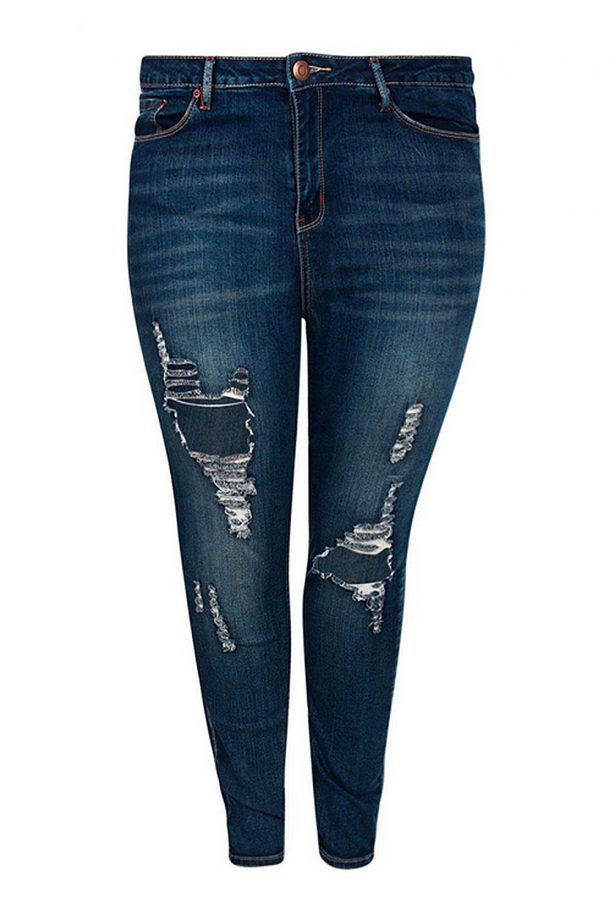 Boohoo Plus Jenny Distressed Rip Skinny Jean, £28