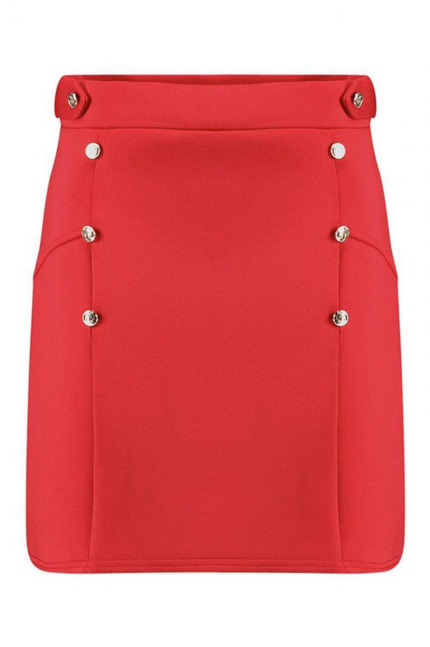Boohoo Samantha Button Front A Line Mini Skirt, £12