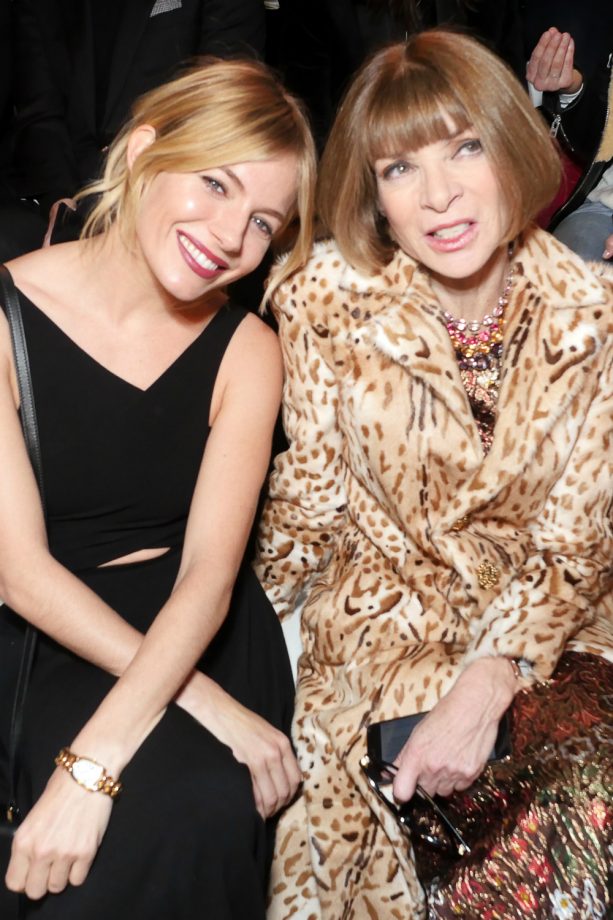 Sienna Miller Works A Cut-Out Dress On The Ralph Lauren AW16 FROW, 2016