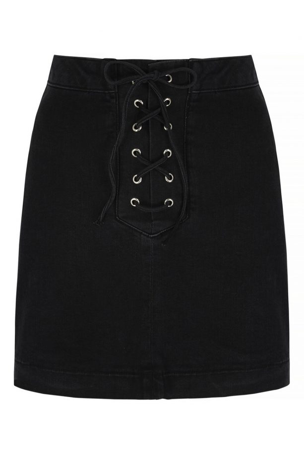 South Lace Tie Denim Mini Skirt at Very.co.uk, £25