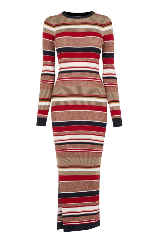 Warehouse Mixed Stripe Rib Dress £55