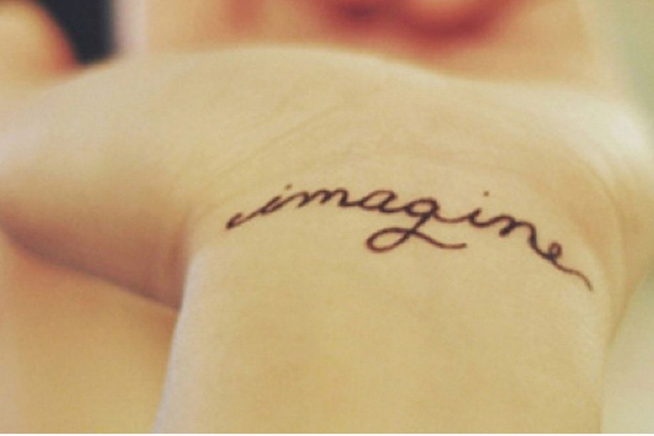 Imagine Wrist Tattoo