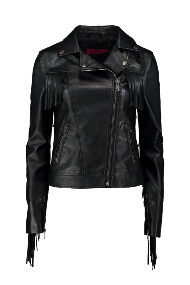 Boohoo Leather Biker, £24