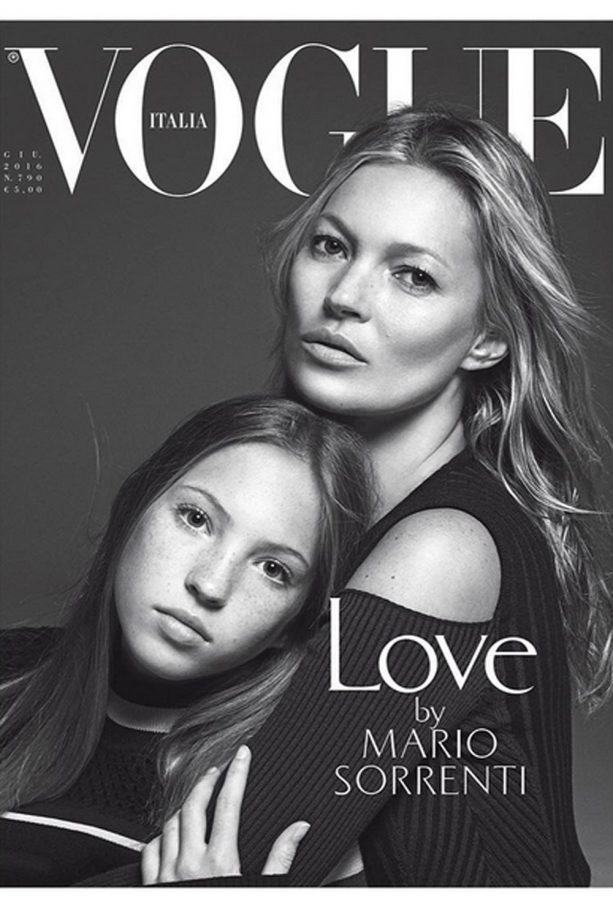 Kate Moss And Daughter, Lila Grace Appear On The Cover Of The June Issue Of Vogue Italia, 2016